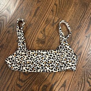 Cheetah print bathing suit top, size small